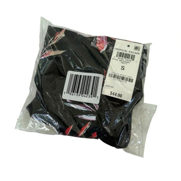 Bar III Tropical Escape Floral Print Hipster Bikini Swim Bottoms‎ Black Size S - Picture 10 of 12